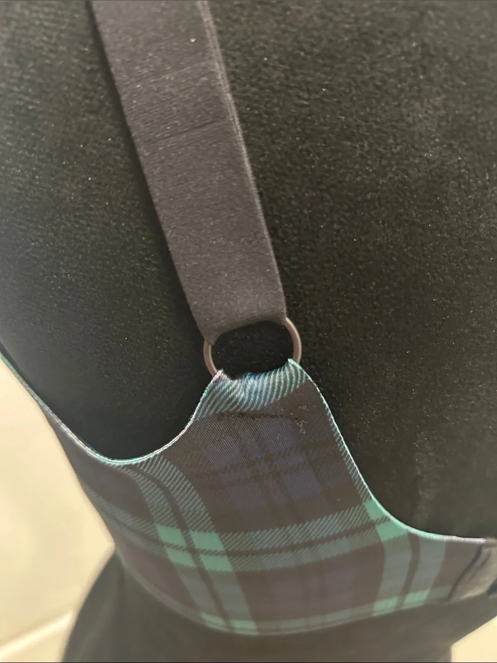 Haven Well Within by Talbots Navy Blue, Black and Green Plaid Bra Size 38DD NWT